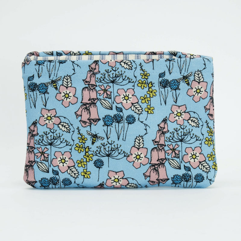 Wild Flowers in Blue Foldaway Shopper