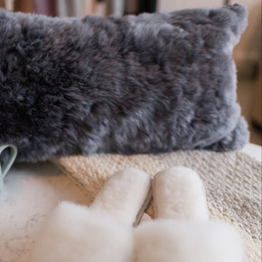 Auskin Rectangular Suri Fur Pillow