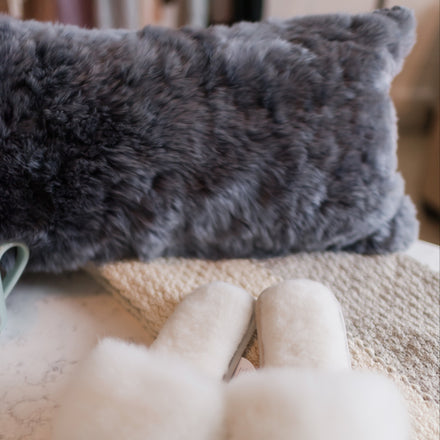 Auskin Rectangular Suri Fur Pillow