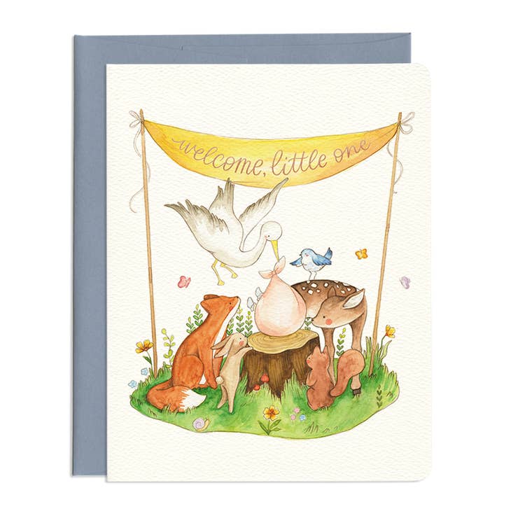'Forest Friends' Newborn Card
