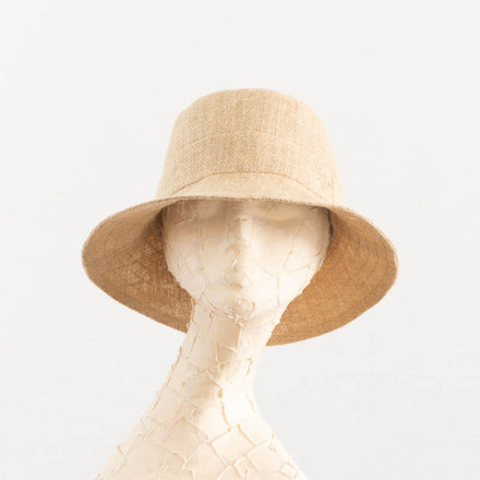 Tsuyumi Jute Mid Brim Hat with Ribbon