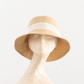 Tsuyumi Jute Mid Brim Hat with Ribbon