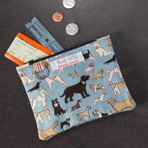 Four Legged Friends Flat Purse with Key Ring