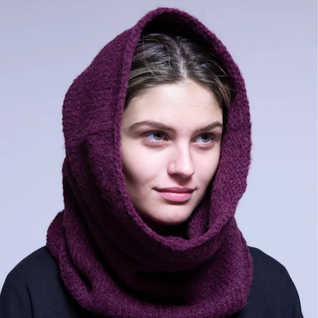 Laja Hand-Knit Alpaca Hood