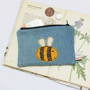 Bee Embroidered Coin Purse
