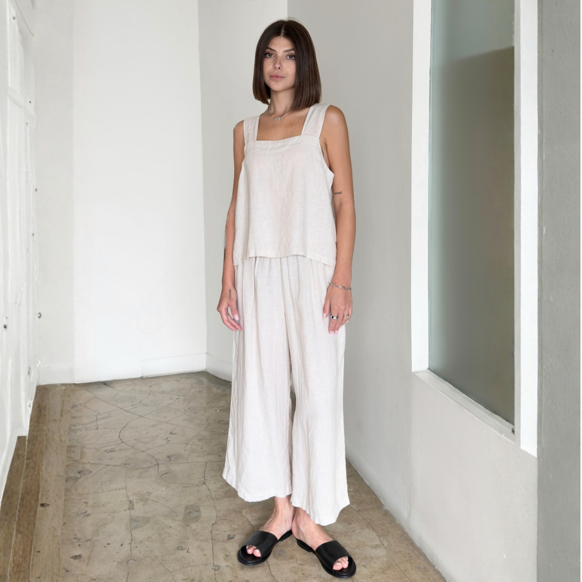 It Is Well L.A. Linen Strap Top