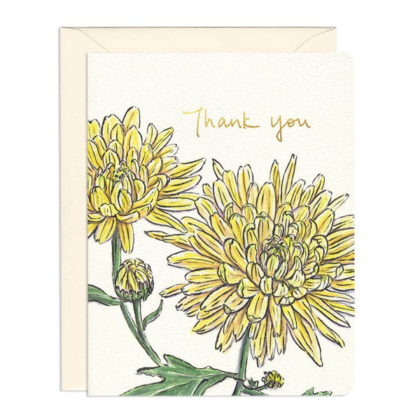 'Chrysanthemum Thank You' Card
