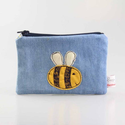 Bee Embroidered Coin Purse