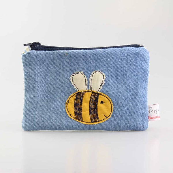 Bee Embroidered Coin Purse