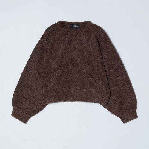 Atelier Delphine Balloon Sleeve Baby Alpaca Sweater | Fluff Alpaca