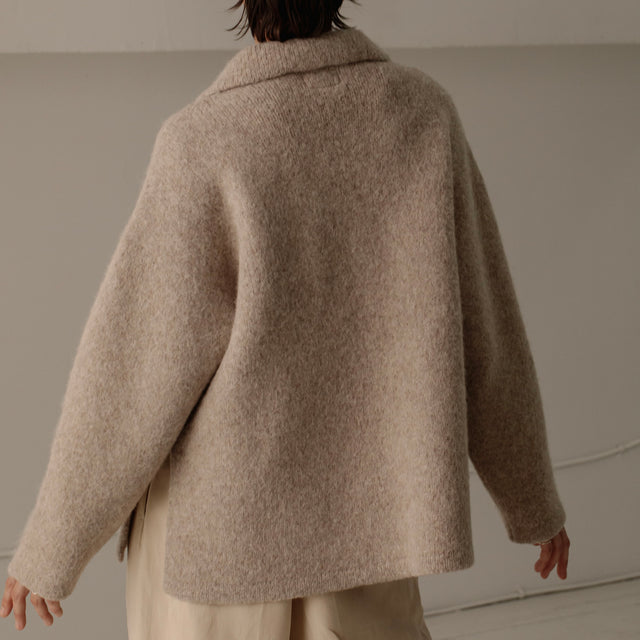 Bare Knitwear Felted Polo - Alpaca/Wool Blend Polo Pullover – Fluff Alpaca
