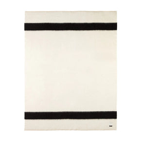Blacksaw Siempre Recycled Blanket - Ivory/Black Stripe, King Size