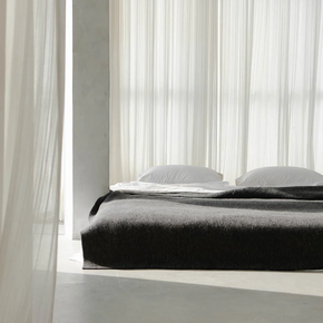 Blacksaw Siempre Speakeasy Recycled Alpaca Blanket - Charcoal, Queen Size
