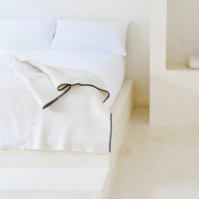 Blacksaw Siempre Speakeasy Recycled Alpaca Blanket in Ivory