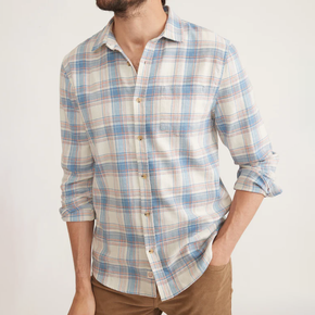 Marine Layer Long Sleeve Classic Stretch Selvage Shirt