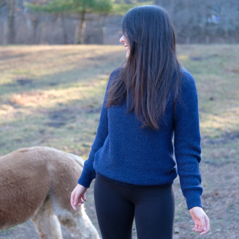 Fluff Women's Overlook Raglan Baby Alpaca Crewneck