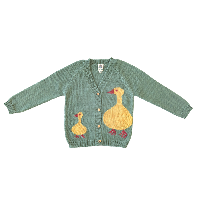 Nanay Ducks on Moss Cardigan