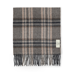 Fluff Alpaca Plaid Baby Alpaca Scarf