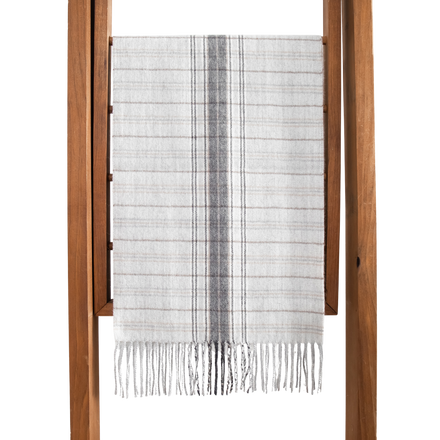 Fluff Alpaca Plaid Baby Alpaca Scarf