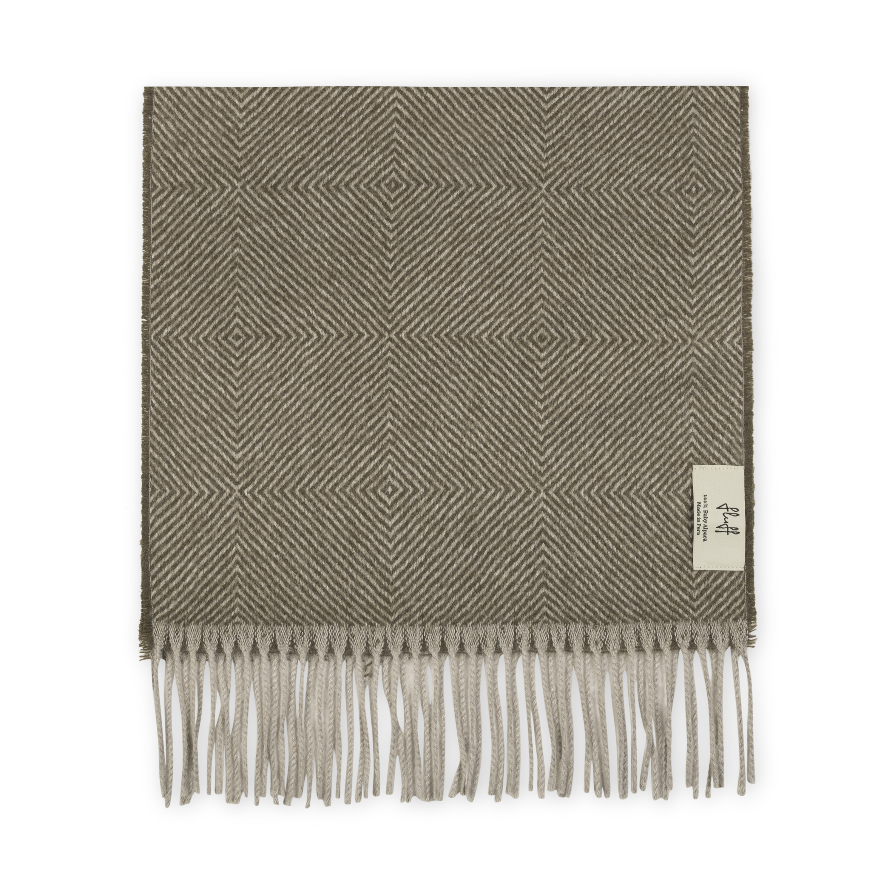 Diamond Pattern Baby Alpaca Scarf