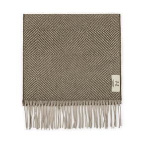 Fluff Diamond Pattern Baby Alpaca Scarf