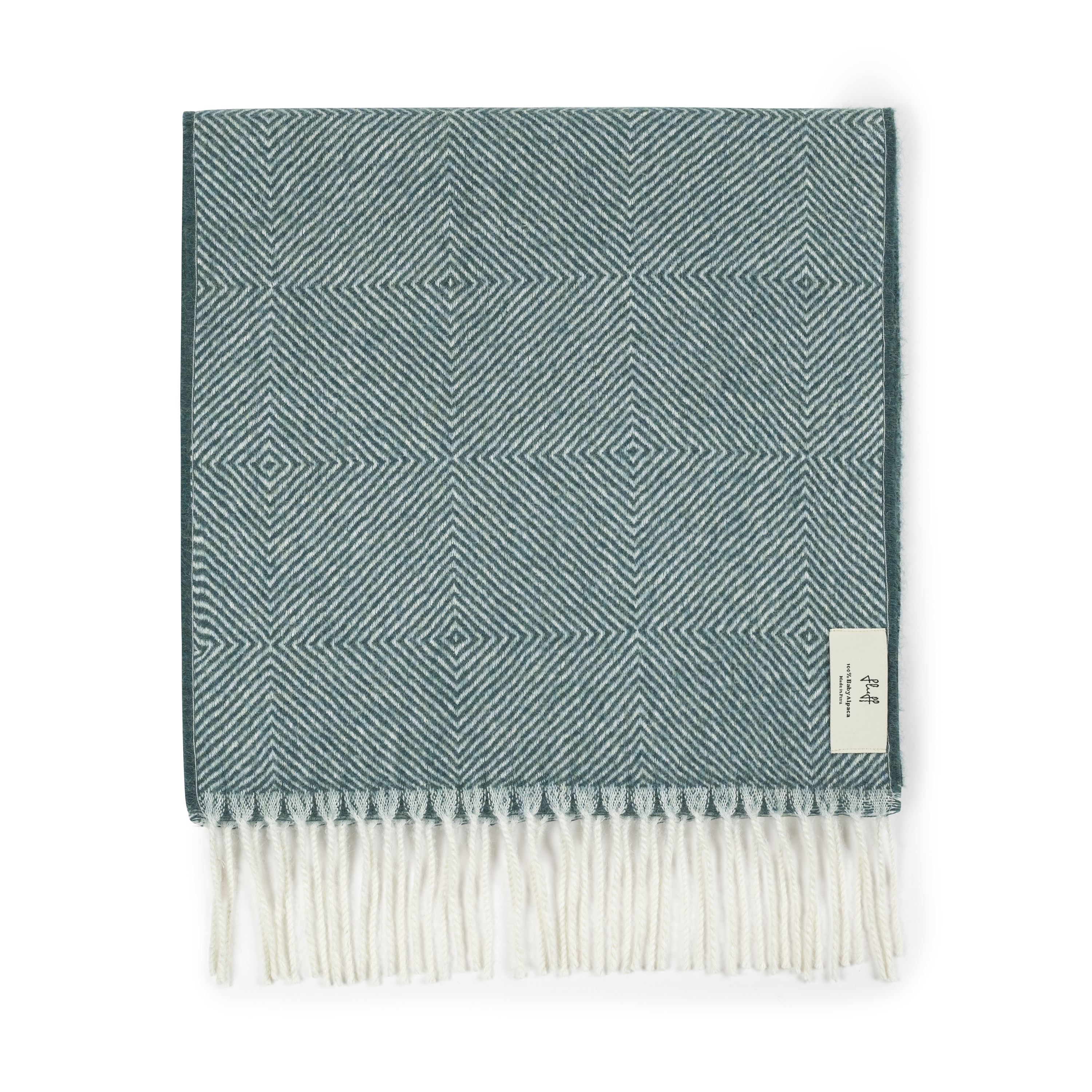 Diamond Pattern Baby Alpaca Scarf