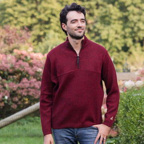 Men’s Bucksport Half-Zip Alpaca Sweater