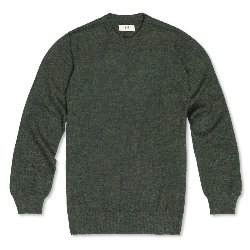 Men's Classic Crewneck 100% Baby Alpaca Sweater | Fluff Alpaca