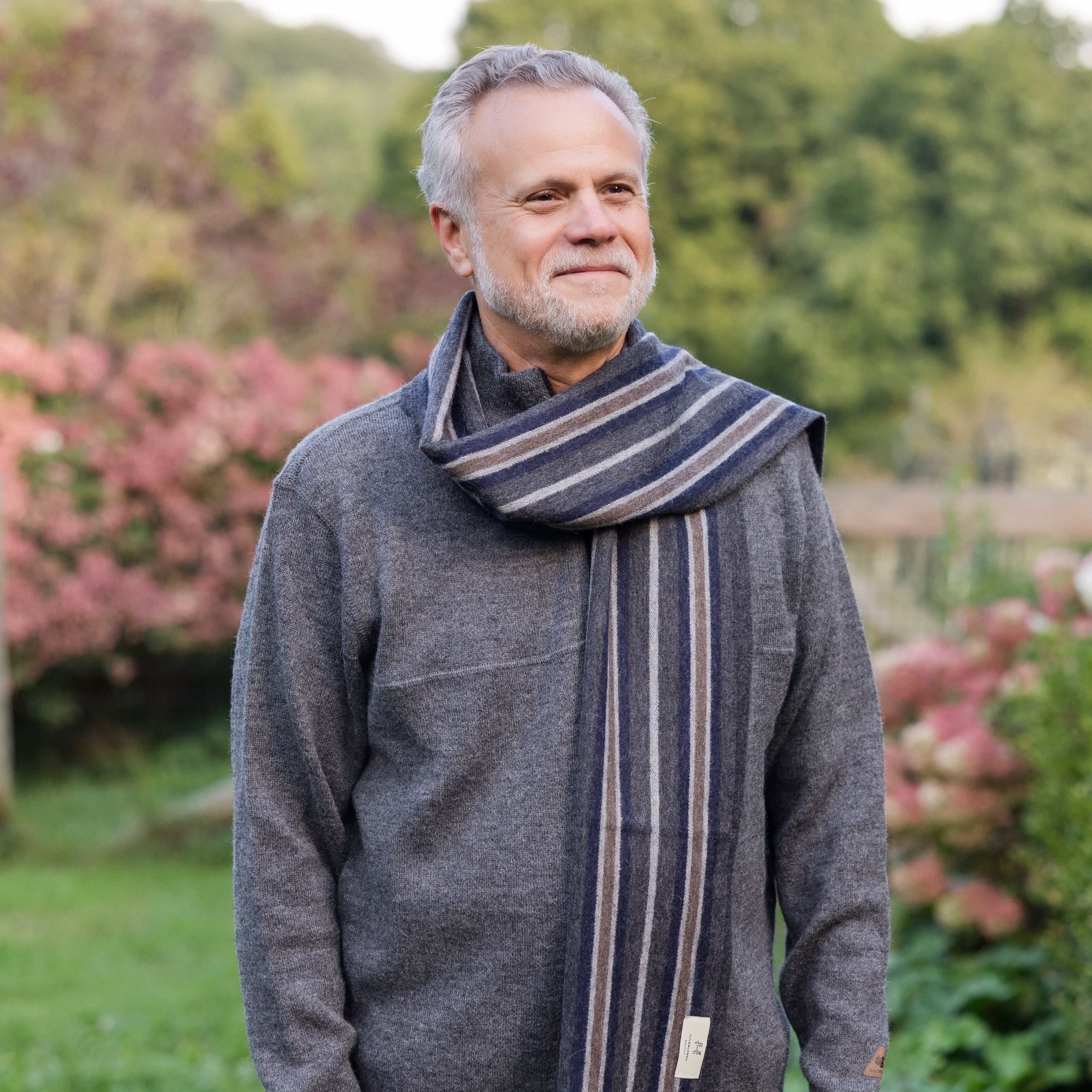 Striped Baby Alpaca Scarf