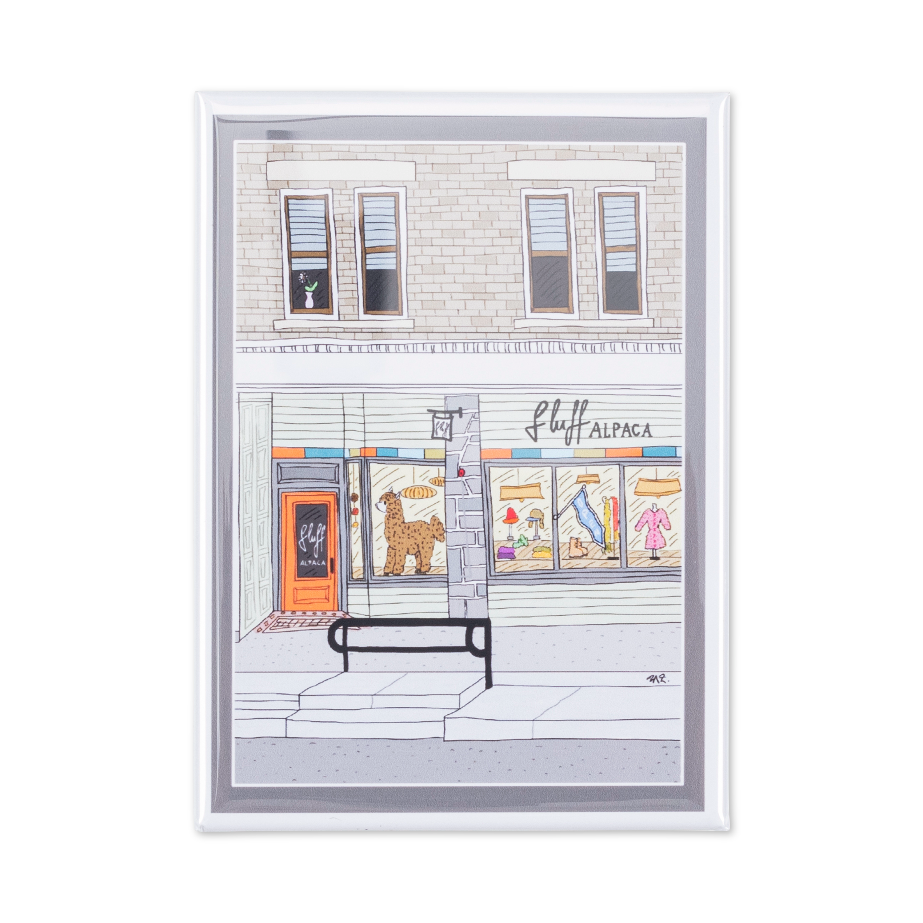 Fluff Alpaca Storefront Magnet