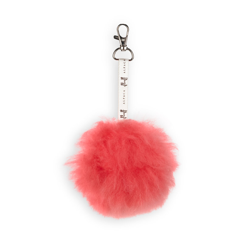 Fluffball Alpaca Fur PomPom Keychain