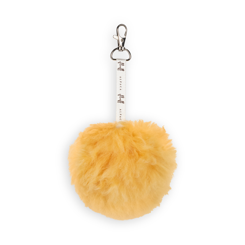 Fluffball Alpaca Fur PomPom Keychain