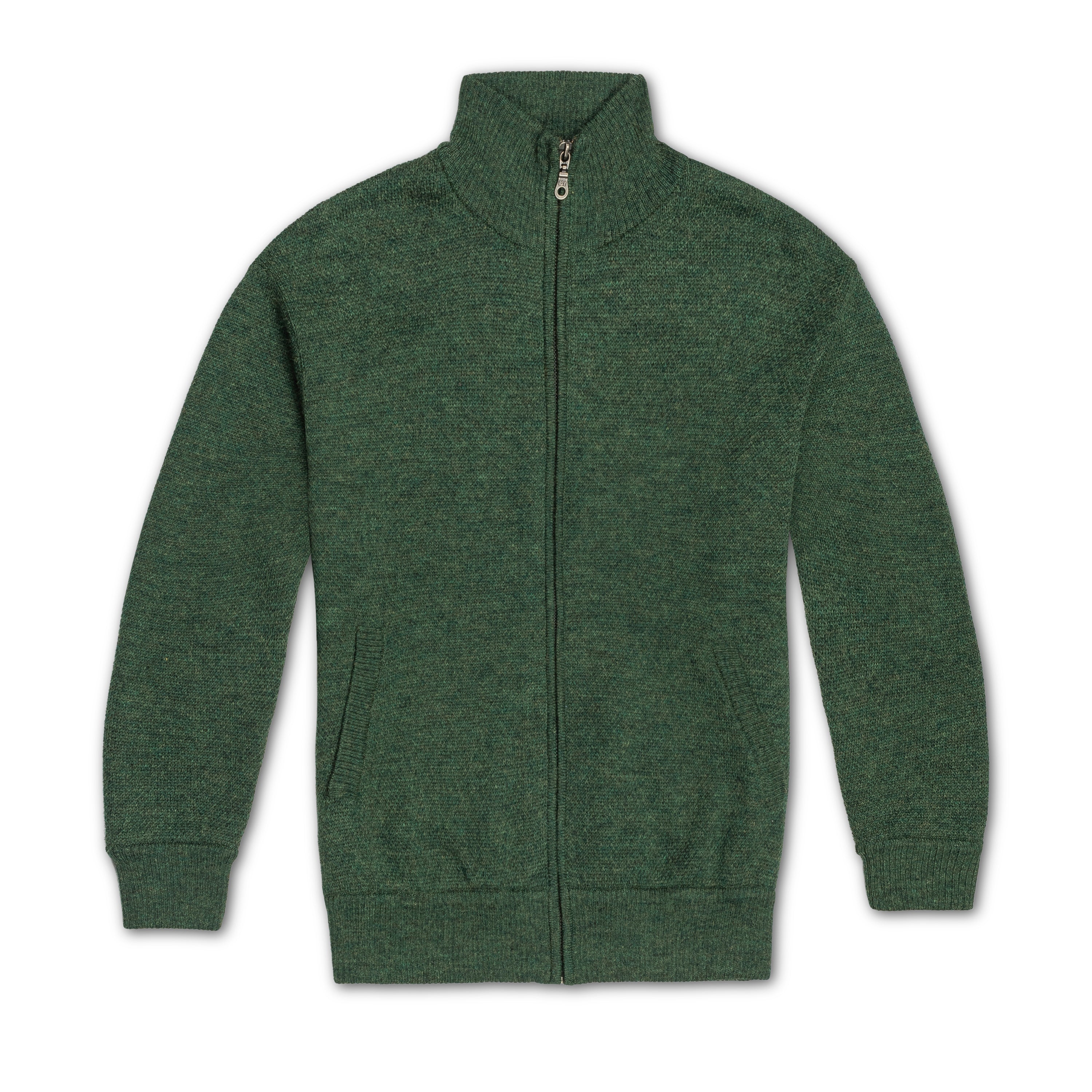 Men's Heavyweight Full-Zip 100% Baby Alpaca Wool Jacket
