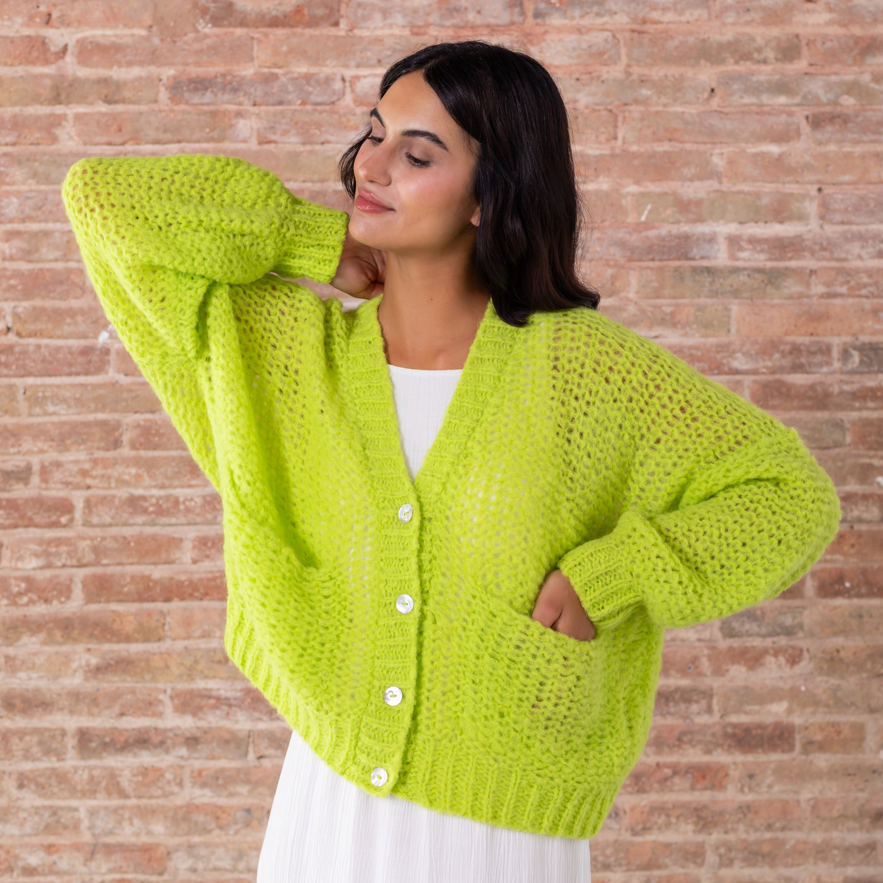 Emma Cardigan | Baby Alpaca Sweater | Fluff Alpaca