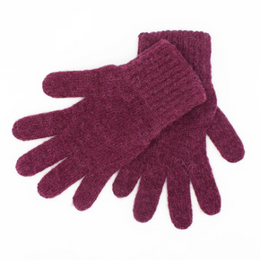 Pair of mulberry gloves on a white background