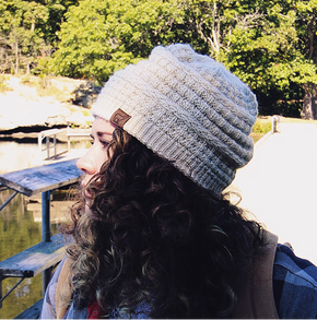 Textured Alpaca Slouch Beanie