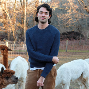 Fluff Overlook Raglan Baby Alpaca Crewneck