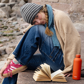 Samantha Holmes Striped Alpaca Jersey Knit Beanie