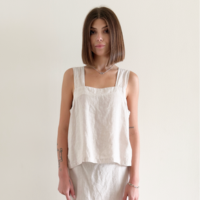 It Is Well L.A. Linen Strap Top