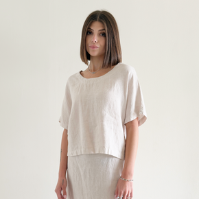 It Is Well L.A. Linen Short Sleeve Top