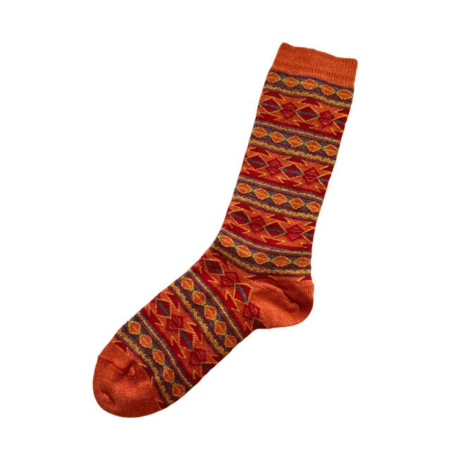 Aztec Striped Alpaca Socks
