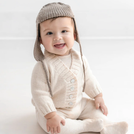 Babies V-Neck Alpaca Cardigan