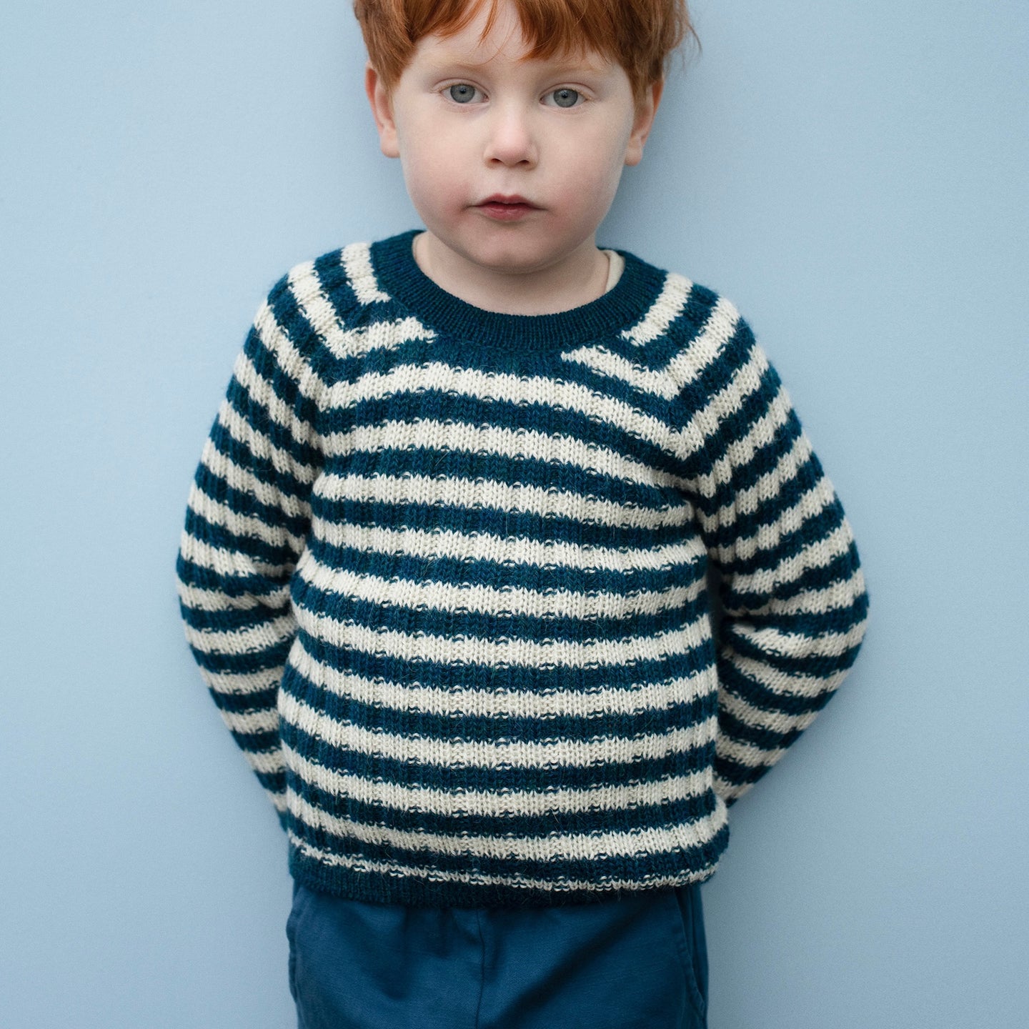 Serendipity Kid\'s Sweater Fluff – Stripe Alpaca