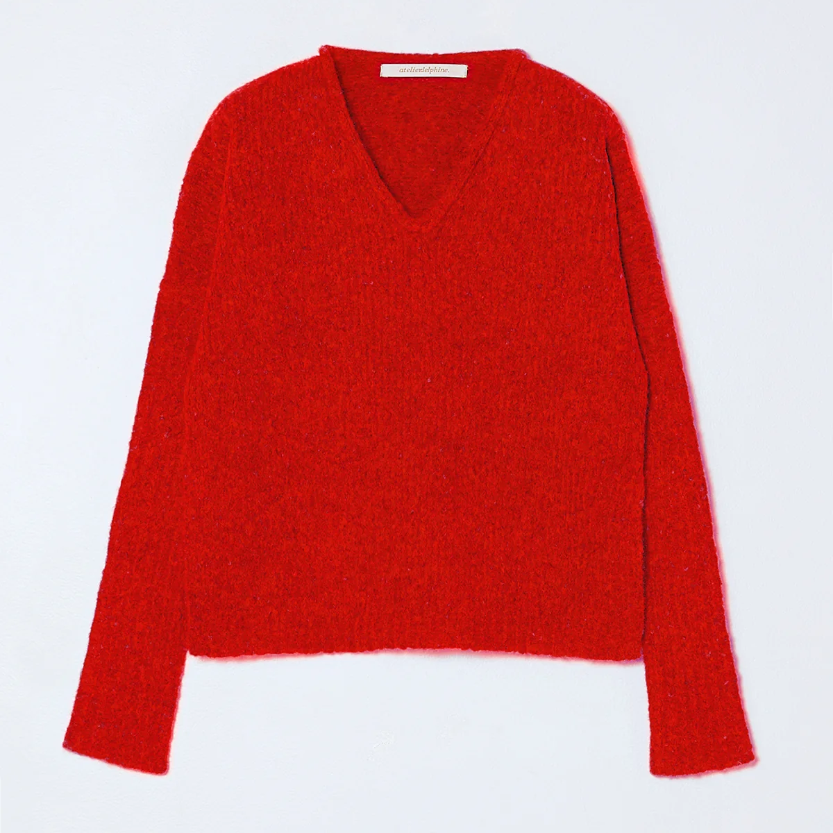 Atelier Delphine Boxy V-Neck Supreme Alpaca Sweater