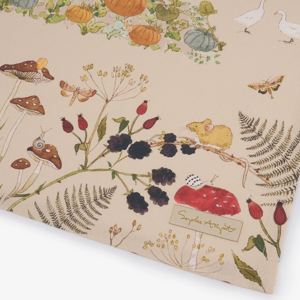 Sophie Allport Autumn Forage Scene Tea Towel