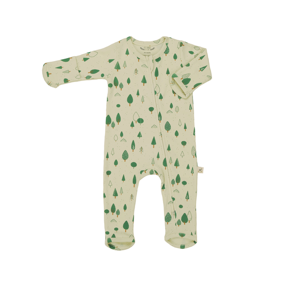 Red Caribou Babies Zipper Jumpsuit