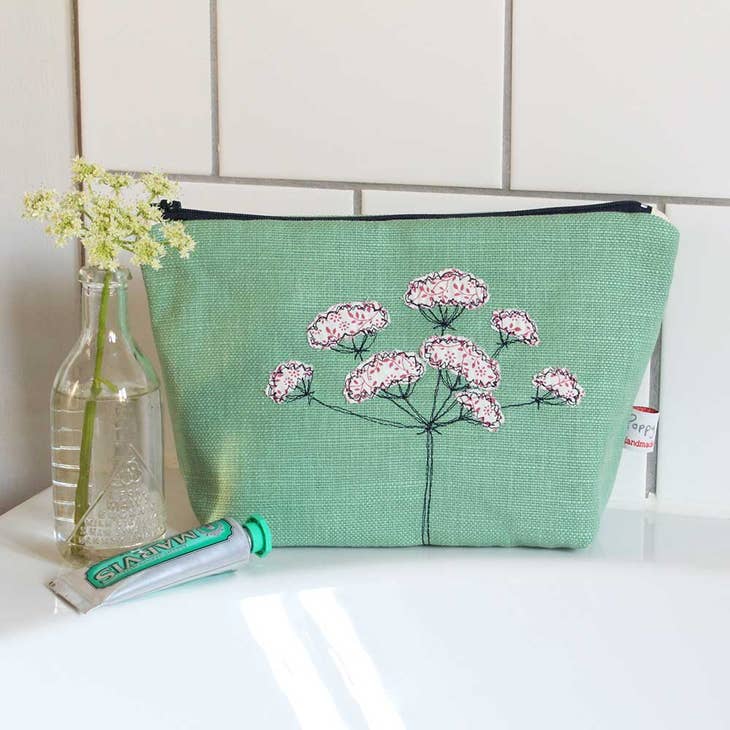 Wild Parsley Embroidered Makeup Bag