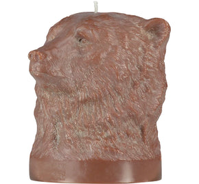 Bear Bust Candle