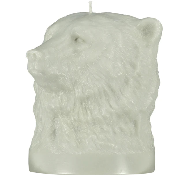 Bear Bust Candle