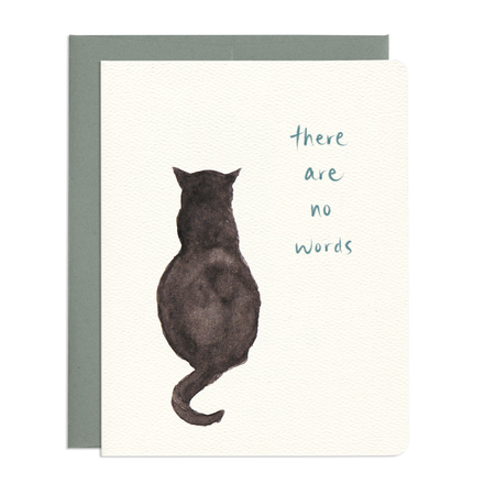 'Black Cat' Sympathy Card